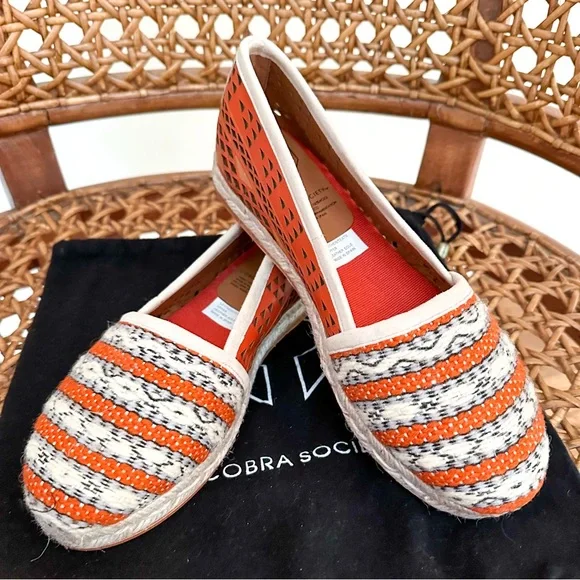 NWT $450 Cobra Society Handwoven Wool & Leather Espadrilles – Size 37 - Picture 3 of 7